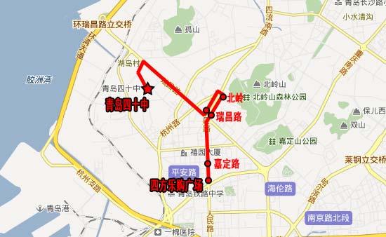 [山東]青島第四十中學(xué)校車線路(圖)