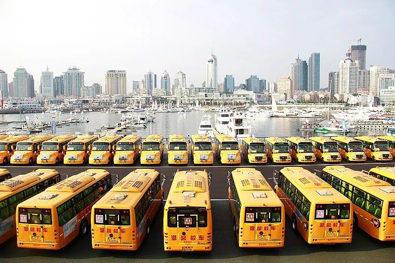 到今天上午，青島大鼻子校車開通整十年啦！