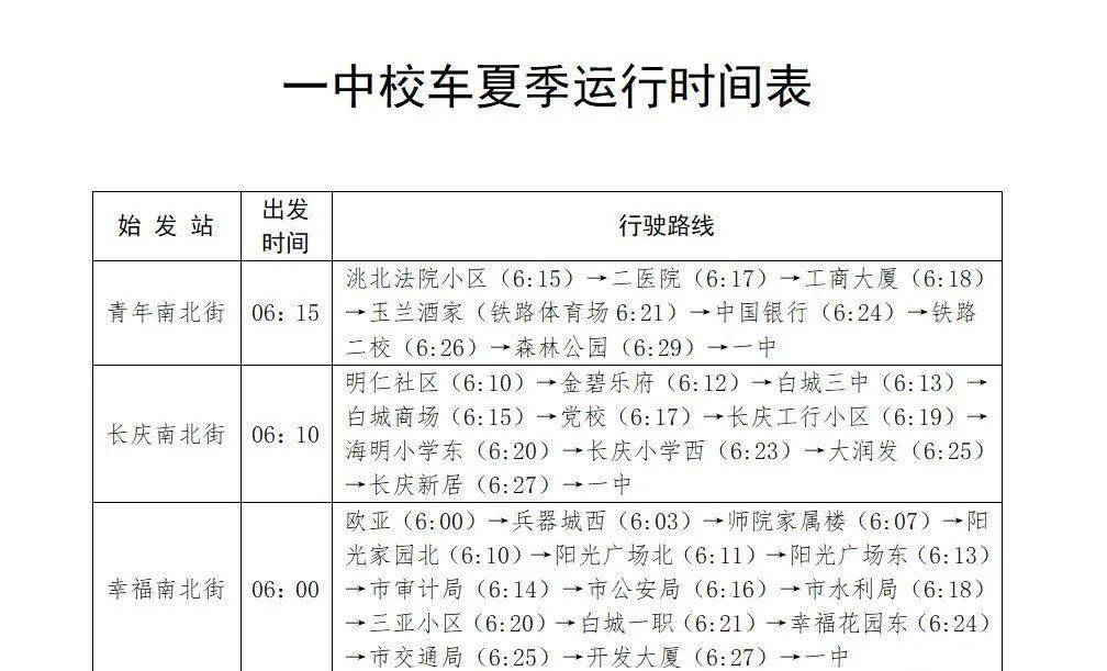 免費接送學生！白城這所學校校車開通運行，共三條線路！