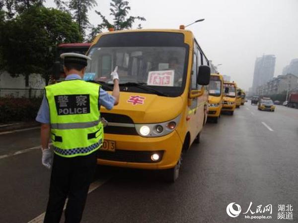 民警通過使用大拇指來快速指導駕駛員檢查。向上為車頂頂燈，向下為車頭大燈，向左右為雨刷